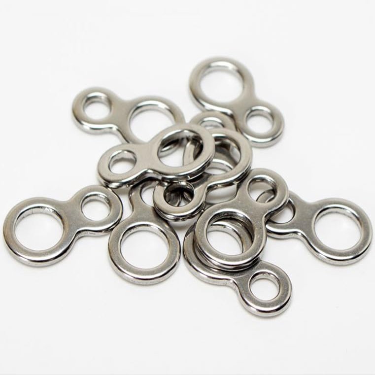 KTGCOZS Pack of 30 Figure 8 Fishing Solid Ring Jigging Rings 14mm~19.5mm Stainless Steel (M# 17.5mm 30pcs)