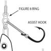 KTGCOZS Pack of 30 Figure 8 Fishing Solid Ring Jigging Rings 14mm~19.5mm Stainless Steel (M# 17.5mm 30pcs) view 3