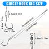 10pcs Fishing Lures Catfish Rattling Line Float Lure for Catfishing Catfish Spook Rattle/Floats Peg Floats for Santee Rig Jerkbait Crankbait Fishing Circle Hooks (5pcs Lure + 5pcs Circle Hook Rig) view 3