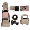 Bravary 558 G33/558 G43/558 G45 Red & Green Dot Holographic Reflex Sight Scope with G33 G43 3X /G45 5X Magnifier Combo Built-in Flip QD Mount (558+G45, Gold) view 3