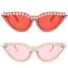 helena Fashion Diamond Cat Eye Sunglasses for Women Rhinestone Sun Glasses small frame bling Crystal Diamond Eyewear (red+pink) view 1
