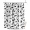 Anzona Football Waterproof Shower Curtains Set - Standard 66 x 72 Inch, Soccer Sports Black and White Decor Polyester Fabric Bathroom Curtain with 12 Hooks, Bathroom Accessories, 1 Panel view 2