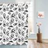 Anzona Football Waterproof Shower Curtains Set - Standard 66 x 72 Inch, Soccer Sports Black and White Decor Polyester Fabric Bathroom Curtain with 12 Hooks, Bathroom Accessories, 1 Panel view 4
