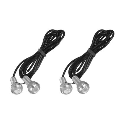 ihreesy 4PCS 18mm Eagle Eye LED,12V 1.5W Boat Lights Navigation Lights Anchor Light Boat Yacht White LED Light Waterproof for Boats,Yachts,Cars,RVs