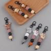COLORFUL BLING Animal Keychains for Backpack Accessories,Silicon Bead Unisex Key Chains for Car Keys-deer-brown view 2