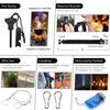 Emergency Survival Kit, 151 Pcs Survival Gear First Aid Kit, Outdoor Trauma Bag with Tactical Flashlight Knife Pliers Pen Blanket Bracelets Compass for Camping Earthquake or Adventures (Khaki) view 3