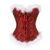 Corset Top Christmas Santa Outfits Women Plus Size Overbust Bustiers Halloween Christmas Red XS view 1