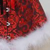 Corset Top Christmas Santa Outfits Women Plus Size Overbust Bustiers Halloween Christmas Red XS view 3
