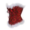 Corset Top Christmas Santa Outfits Women Plus Size Overbust Bustiers Halloween Christmas Red XS view 4