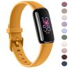 AK Sport Band Compatible with Fitbit Luxe Bands for Women Men, Soft Silicone Replacement Sport Straps Wristbands for Fitbit Luxe Fitness and Wellness Tracker (Small,Turmeric) view 1