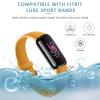 AK Sport Band Compatible with Fitbit Luxe Bands for Women Men, Soft Silicone Replacement Sport Straps Wristbands for Fitbit Luxe Fitness and Wellness Tracker (Small,Turmeric) view 4