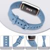 AK Sport Band Compatible with Fitbit Luxe Bands for Women Men, Soft Silicone Replacement Sport Straps Wristbands for Fitbit Luxe Fitness and Wellness Tracker (Large,Senior Blue) view 3