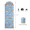 Smell Sunshine Kids Sleeping Bag for Boys Girls,Cute Puppy Print-Lightweight Warm Portable Outdoor Indoor-Waterproof Cold Weather Resistant Sleeping Bag for Camping Hiking(Puppy) view 3