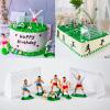 ulafbwur PVC Mini Soccer Player Figures Football Goal Post Model Railway Scenery Decoration view 2