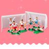 ulafbwur PVC Mini Soccer Player Figures Football Goal Post Model Railway Scenery Decoration view 4