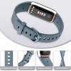 AK Sport Band Compatible with Fitbit Luxe Bands for Women Men, Soft Silicone Replacement Sport Straps Wristbands for Fitbit Luxe Fitness and Wellness Tracker (Large,Blue Gray) view 3