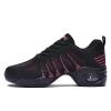 Women's Jazz Shoes Lace-up Dance Sneakers Lady Split Sole Air Cushion Modern Dance Shoes Platform Air Walking Dance Shoes BlackRed view 3