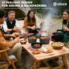 Alocs Camping Cookware Set Gear, Compact Camping Pots and Pans Set, Durable Hard Alumina Cooking Set for Outdoor Backpacking Hiking Picnic, Included Mesh Carry Bag view 2