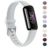 AK Sport Band Compatible with Fitbit Luxe Bands for Women Men, Soft Silicone Replacement Sport Straps Wristbands for Fitbit Luxe Fitness and Wellness Tracker (Large,Light Gray) view 1