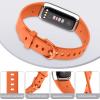 AK Sport Band Compatible with Fitbit Luxe Bands for Women Men, Soft Silicone Replacement Sport Straps Wristbands for Fitbit Luxe Fitness and Wellness Tracker (Small,Orange) view 3