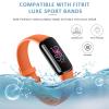AK Sport Band Compatible with Fitbit Luxe Bands for Women Men, Soft Silicone Replacement Sport Straps Wristbands for Fitbit Luxe Fitness and Wellness Tracker (Small,Orange) view 4