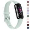 AK Sport Band Compatible with Fitbit Luxe Bands for Women Men, Soft Silicone Replacement Sport Straps Wristbands for Fitbit Luxe Fitness and Wellness Tracker (Small,Light Cyan) view 1