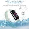 AK Sport Band Compatible with Fitbit Luxe Bands for Women Men, Soft Silicone Replacement Sport Straps Wristbands for Fitbit Luxe Fitness and Wellness Tracker (Small,Light Cyan) view 4