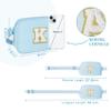 COSHAYSOO Fanny Pack for Girls Purse Crossbody Belt Bag Personalized 6 7 8 9 10 11 12 Year Old Tween Preteen Girl Gifts Blue Initial Letter K view 3