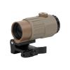 Bravary 558 G33/558 G43/558 G45 Red & Green Dot Holographic Reflex Sight Scope with G33 G43 3X /G45 5X Magnifier Combo Built-in Flip QD Mount (558+G45, Tan) view 4