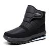 WCXTY Mens Snow Boots Waterproof Insulated,Outdoor High Top Cold-Weather Hiking Men's Winter Boots,Lightweight Soft Warm Fur Lined Boots,Slip Resistant (Color : Black, Size : 8) view 1