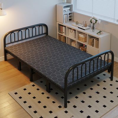 YVYKFZD 2 Person Folding Camping Cot, Portable Camping Bed for Adults, Comfortable Sleeping Cots, Supports 330 lbs, for Tent Office Outdoor Travel (Color : Black, Size : 190x90x77cm)