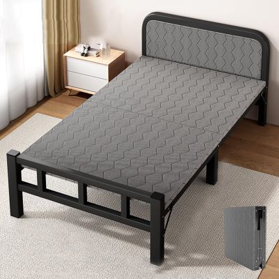 YVYKFZD Camping Cots for Adults, 2 Person Folding Camping Bed, Portable Sleeping Cots, for Tent Office Outdoor Travel, Supports 330 lbs (Color : Black B, Size : 190x120x41cm)