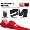 LEKRO Elastic Cotton Boxing Hand Wraps for Muay Thai MMA Training for Men & Women (Red, 180") view 2