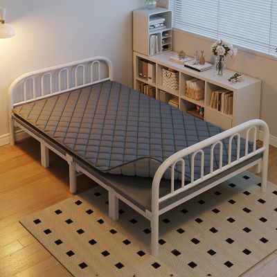 YVYKFZD 2 Person Folding Camping Cot, Portable Camping Bed for Adults, Comfortable Sleeping Cots, Supports 330 lbs, for Tent Office Outdoor Travel (Color : White 1, Size : 190x100x77cm)