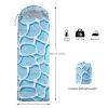 Smell Sunshine Kids Sleeping Bag for Boys Girls,Seawater Print-Lightweight Warm Portable Outdoor Indoor-Waterproof Cold Weather Resistant Sleeping Bag for Camping Hiking(Seawater) view 3