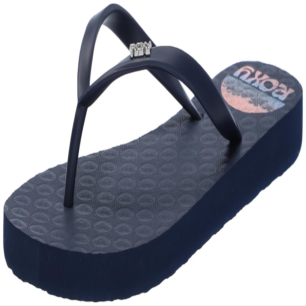 Roxy Women's VIVa Stamp II Flat Sandals, Sky Blue, 6
