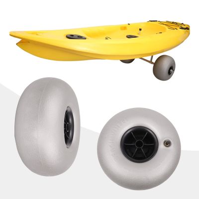 10" Replacement Balloon Wheels Beach Sand Tires for Kayak Dolly Canoe Carts Buggy, 2-Pack (10"- Hole 20mm)