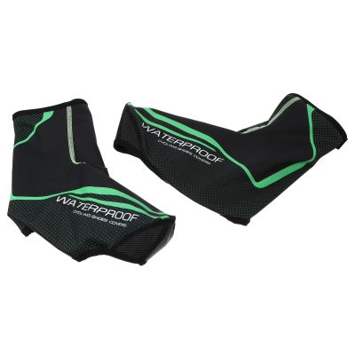 FOMIYES 1pair Shoe Covers Thermal Warm Overshoes for Cycling Windproof Bike Shoe Covers Pu Fit for Men Women Outdoor Sports Black