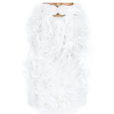 ASKUANG White Thick Long Beard Christmas Party Dress up as Santa Claus White Fancy Dress Costume Long Moustache Santa Beard Costume on Christmas Party
