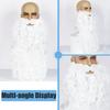 ASKUANG White Thick Long Beard Christmas Party Dress up as Santa Claus White Fancy Dress Costume Long Moustache Santa Beard Costume on Christmas Party view 3