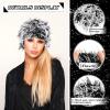 Chuarry Distressed Knitted Beanie Fuzzy Winter Hats Thick Warm Y2k Beanie Snow Knit Cap Skull for Women Men(Assorted Black White,Regular Style) view 3