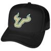 Campus Lab Official University of South Florida Primary Logo Foam Snapback Trucker Hat - Unisex for Men and Women Black view 1