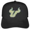 Campus Lab Official University of South Florida Primary Logo Foam Snapback Trucker Hat - Unisex for Men and Women Black view 2