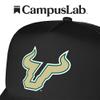 Campus Lab Official University of South Florida Primary Logo Foam Snapback Trucker Hat - Unisex for Men and Women Black view 4