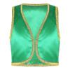 Manyakai Boys Arabian Prince Tops Waistcoat Vest Kids Fairy Tale Dramas Stage Performance Fancy Dress Ups Green 6 Years view 3