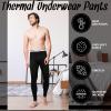 Cutecrop 3 Pack Men's Thermal Underwear Pants Fleece Lined Thermal Pant Leggings for Men Base Layer Bottoms(Medium,Black) view 4
