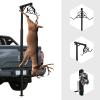 Truck Hitch Game Hoist Hitch Mounted Deer Hoist, 360 Swivel Adjustable Height 600 Lbs Load Capacity Truck Crane Pickup Truck Crane (Include Roller/Hook/Hanging Rod/Extension Rod) view 3