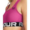 Under Armour HeatGear Authentics Mid Impact Branded Sports Bra Astro Pink/Black XS (US 0-2) view 3