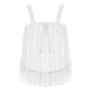 Freebily Men's Sissy Lingerie Lace Trim Camisole Tank Tops Sleepwear Crop Tops Sexy Chemise Tops White Medium view 1