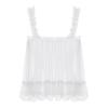 Freebily Men's Sissy Lingerie Lace Trim Camisole Tank Tops Sleepwear Crop Tops Sexy Chemise Tops White Medium view 2